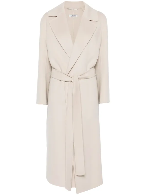 【送料&関税込】'S Max Mara Beige Wool Livia Coat S Max Mara Livia コート | ブラウン | FARFETCH JP