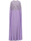 Dina Melwani embellished chiffon gown - Purple