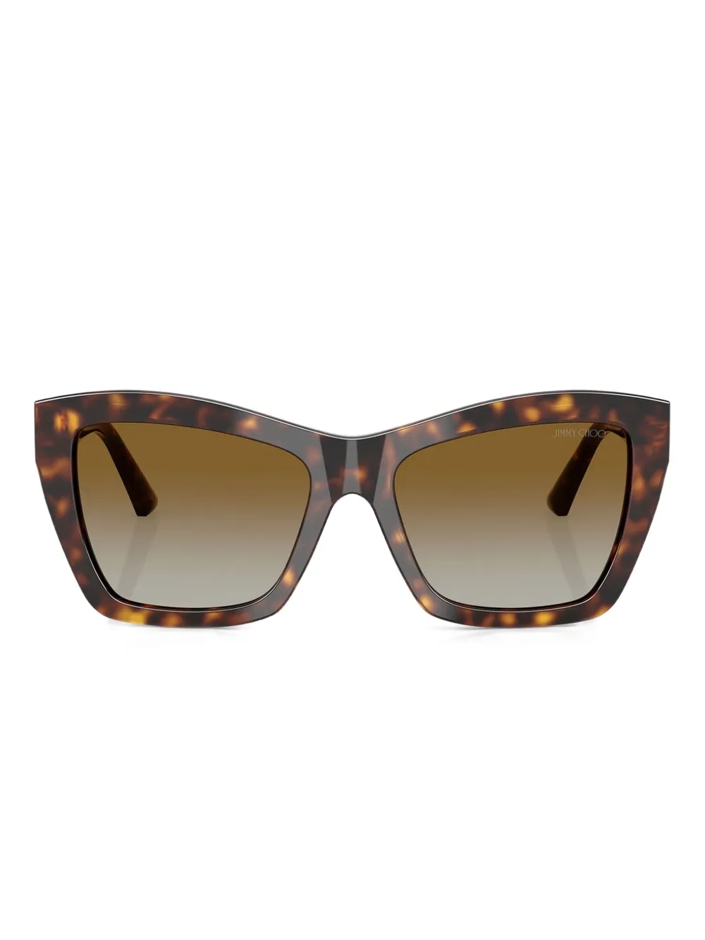 Jimmy Choo Eyewear Occhiali da sole cat-eye con effetto tartarugato - Marrone