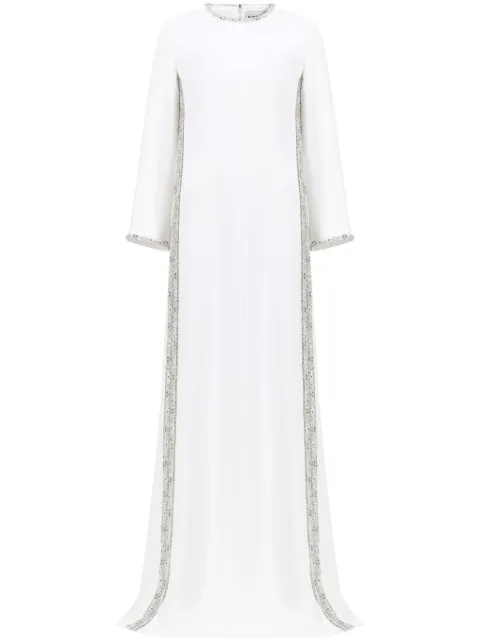Dina Melwani vestido de fiesta bordado