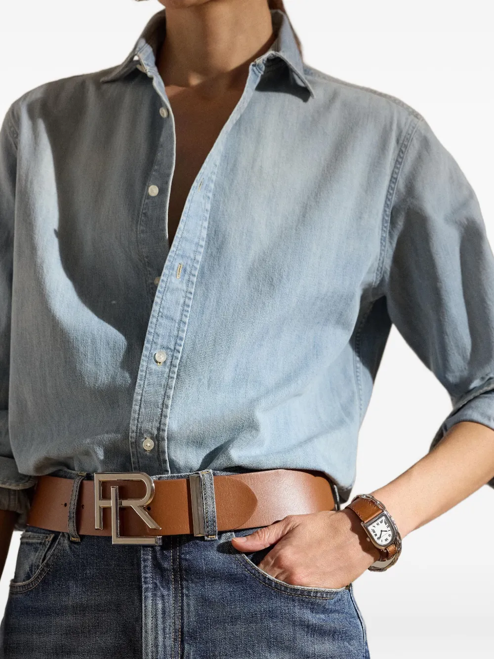 Ralph Lauren Collection Denim blouse Blauw