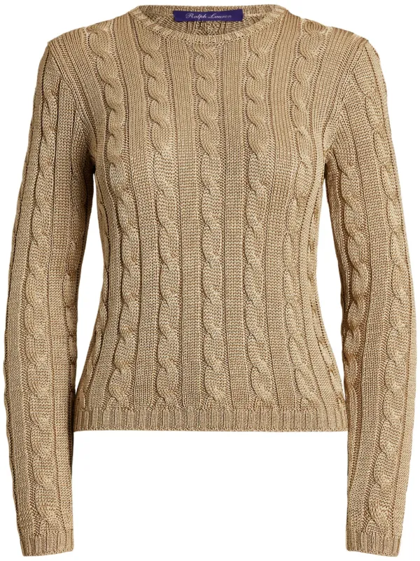 Ralph Lauren Collection Silk Sweater in Neutrals