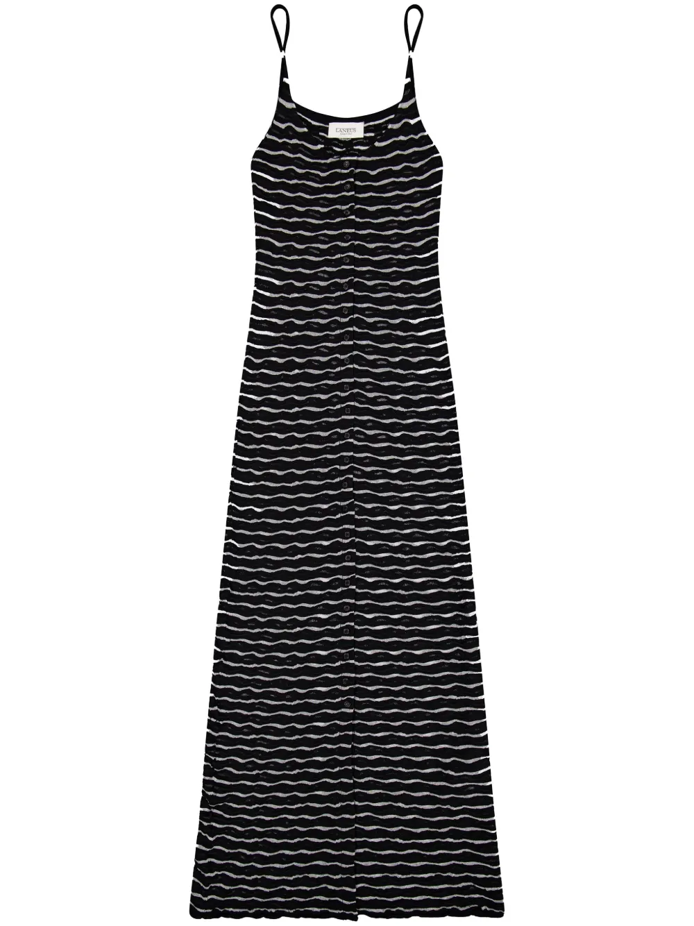 Laneus Gebreide maxi-jurk Zwart