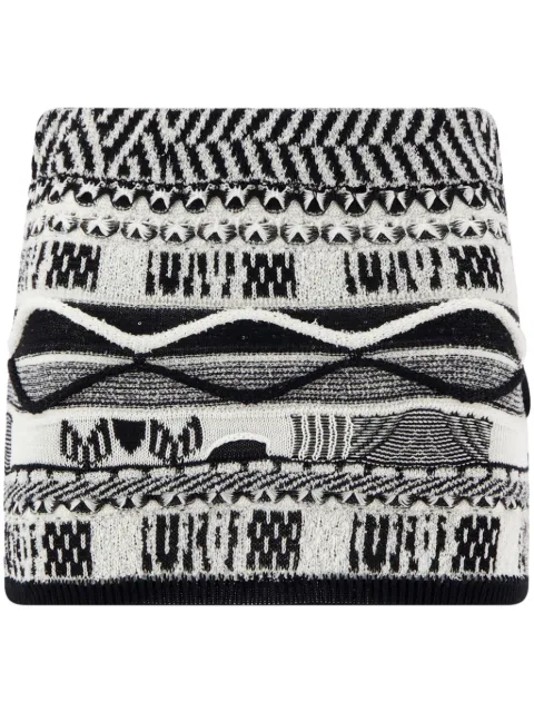 Laneus falda corta con logo en intarsia