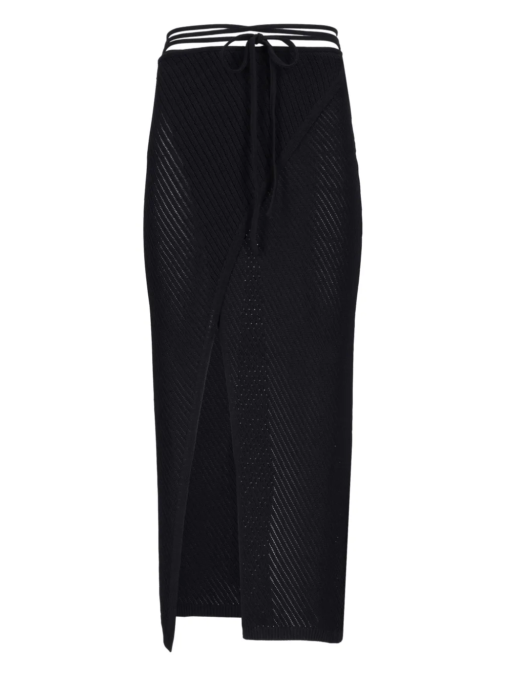 Laneus Gebreide maxi-rok Zwart
