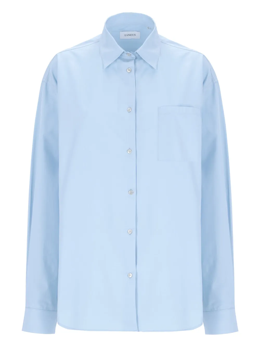 Laneus Popeline blouse Blauw