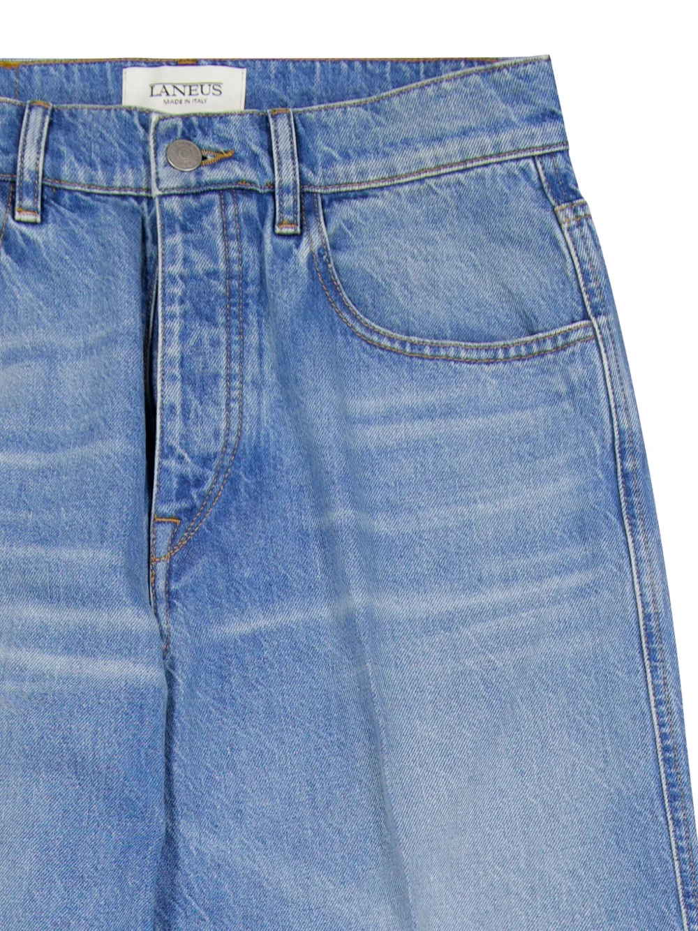 Laneus Gabardine baggy jeans Blauw