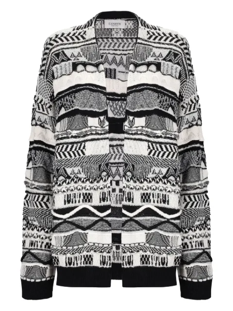 Laneus patterned-jacquard cardigan