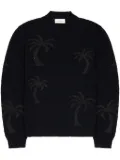 Laneus jacquard sweater - Black
