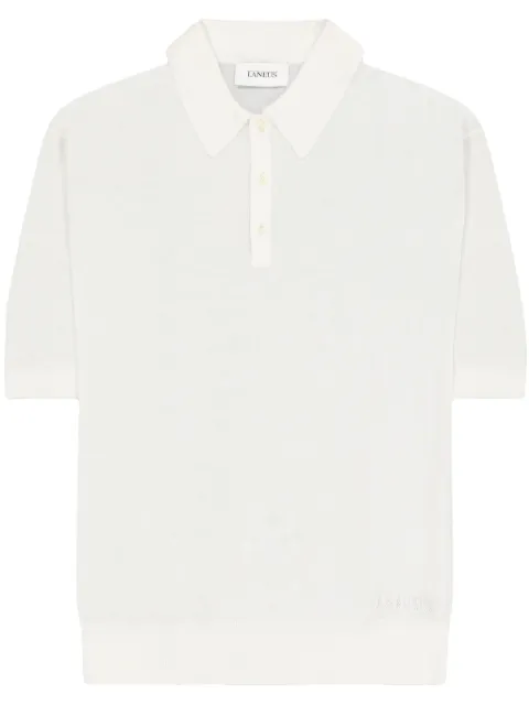 Laneus playera tipo polo tejida