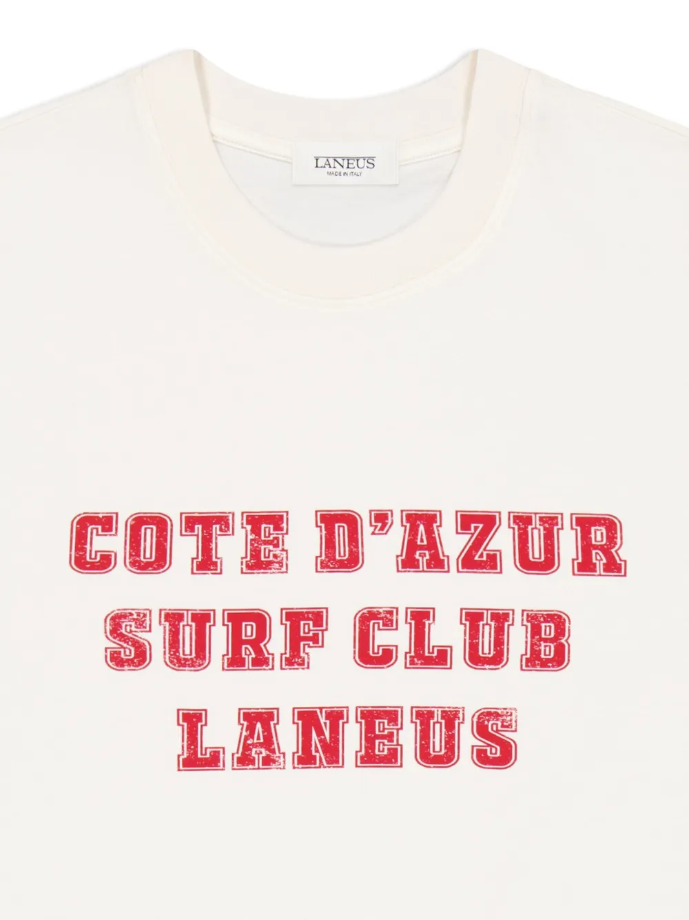 Laneus T-shirt met tekst Wit
