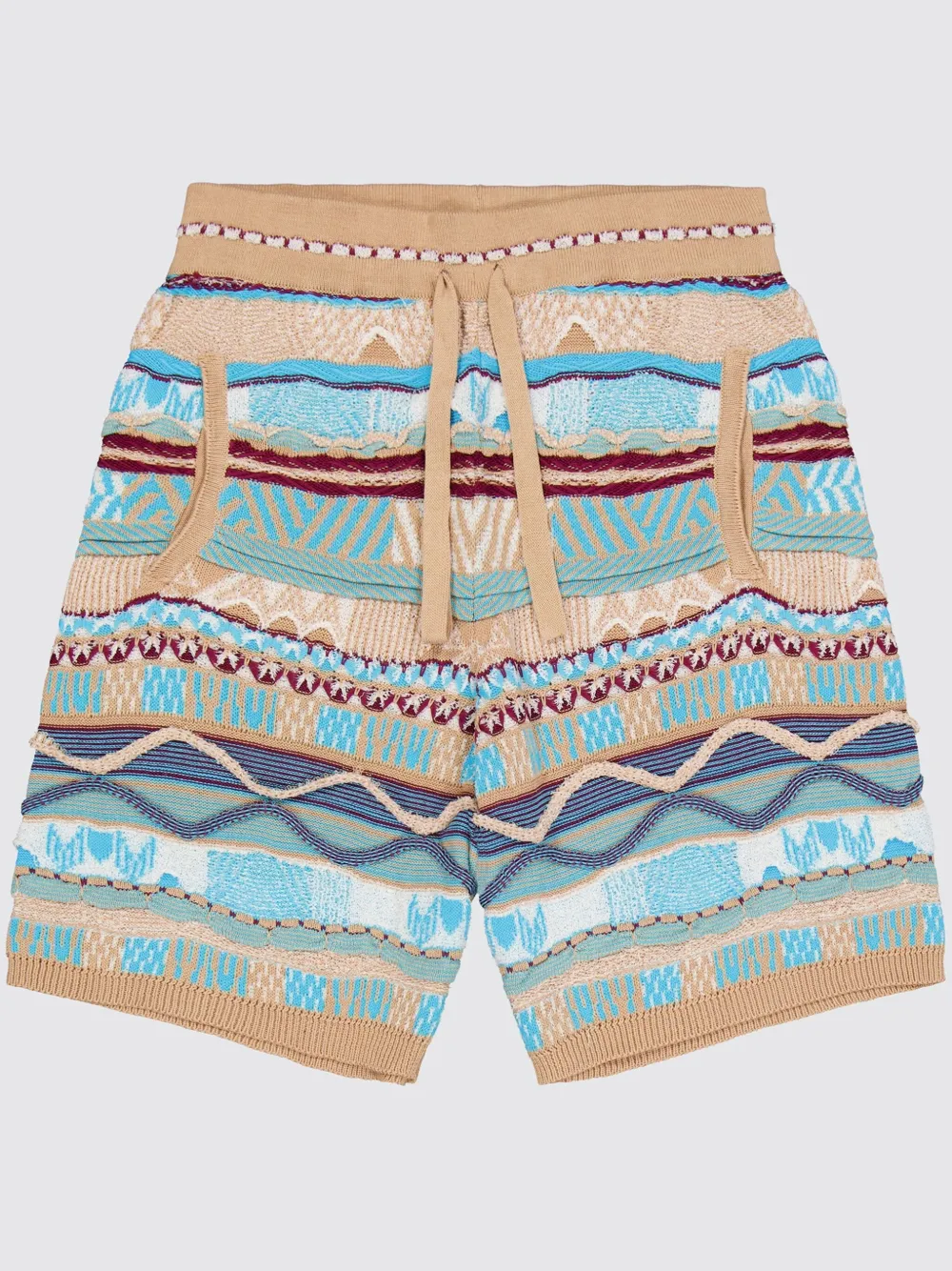 Laneus Knitted Bermuda Shorts In Neutrals