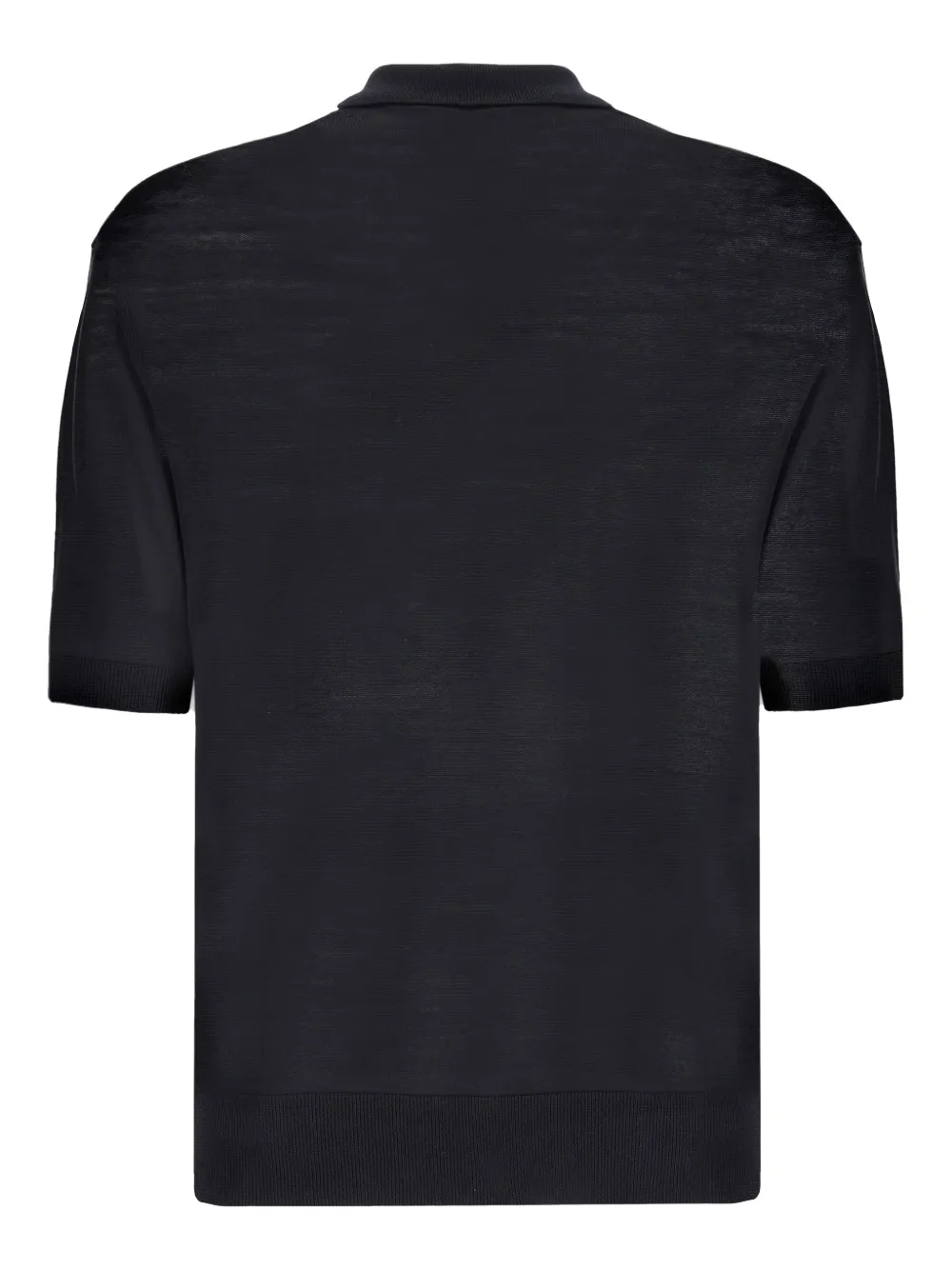 Laneus knitted polo shirt - Zwart