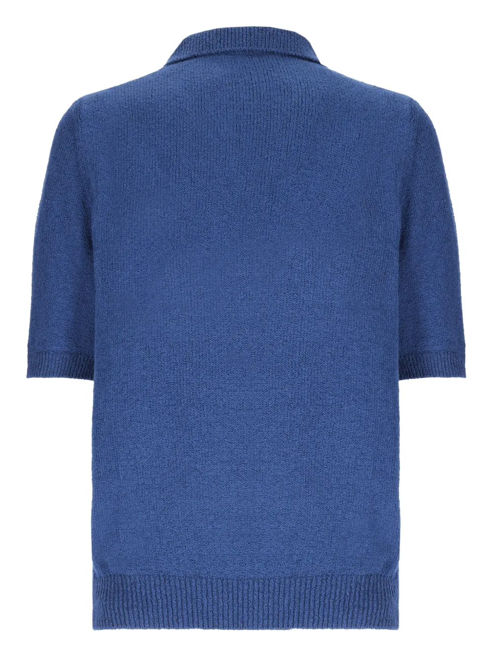 Laneus Gebreid poloshirt - Blauw