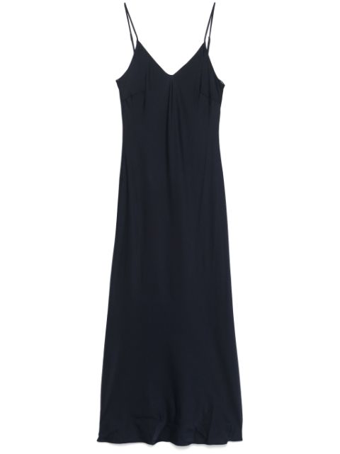 Allude slip dress con efecto satinado