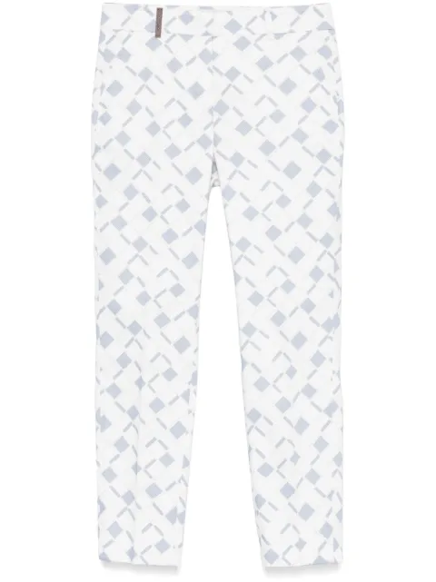 Peserico geometric-print trousers