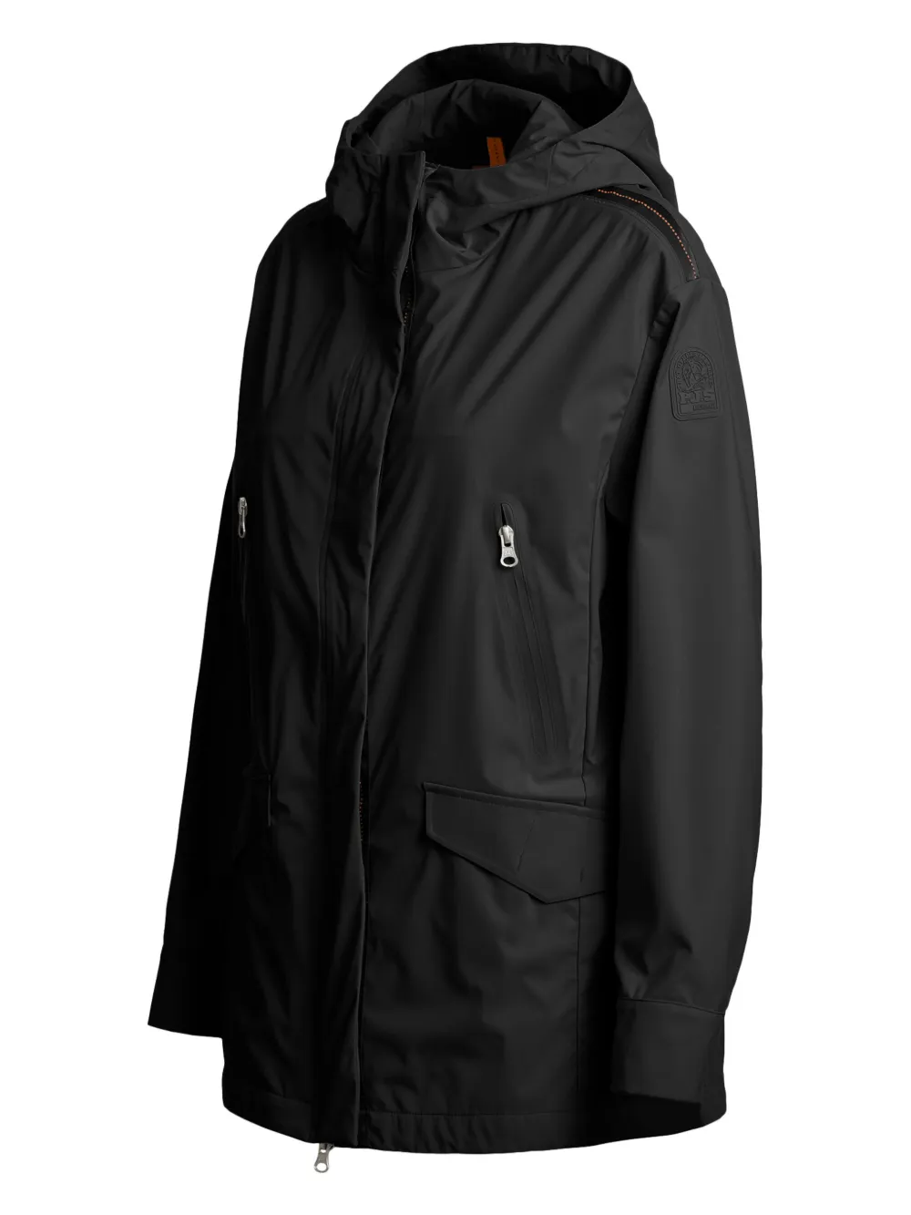 Shop Parajumpers Logo-patch Parka In Black