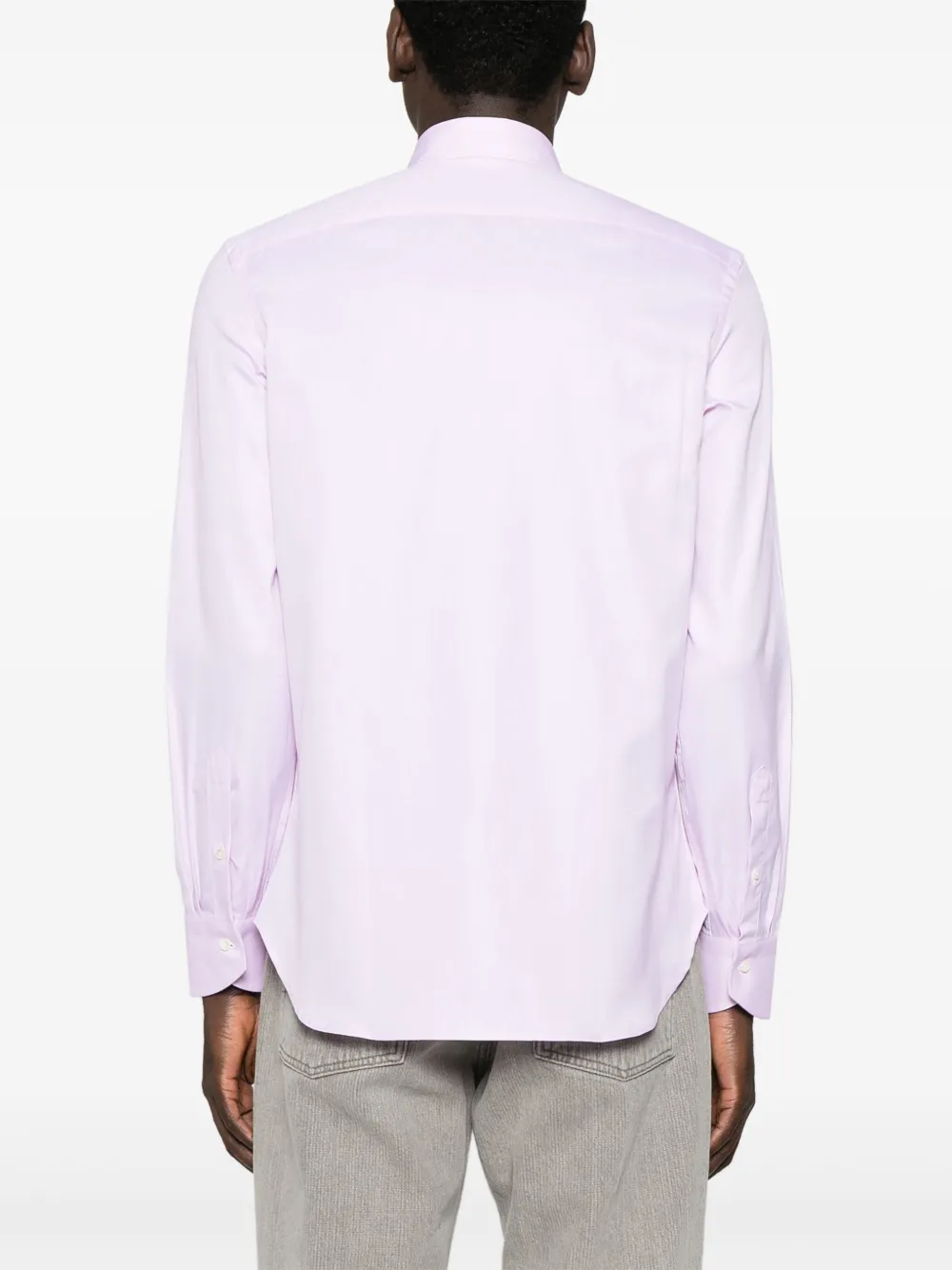 Canali Oxford overhemd Roze
