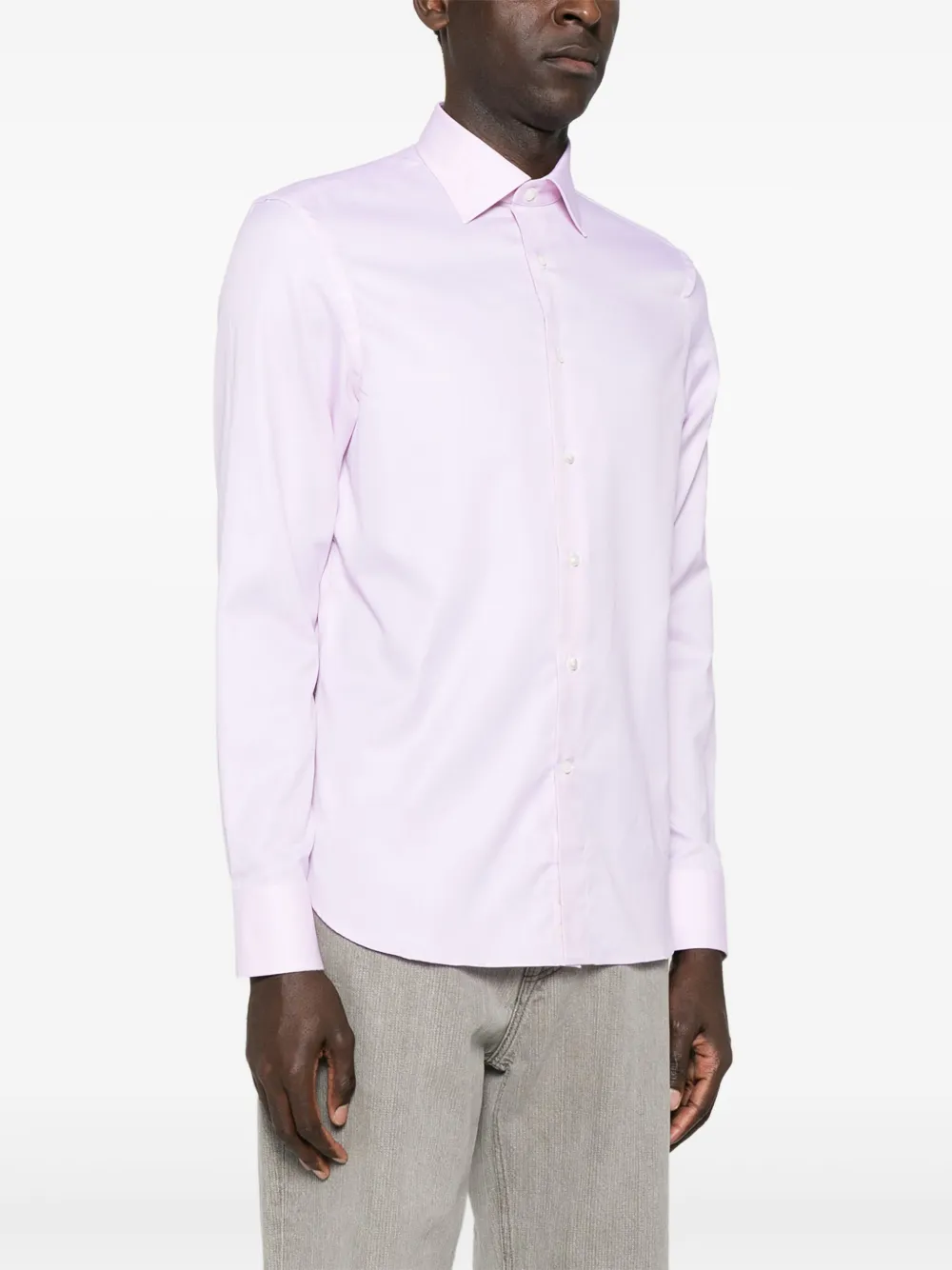 Canali Oxford overhemd Roze