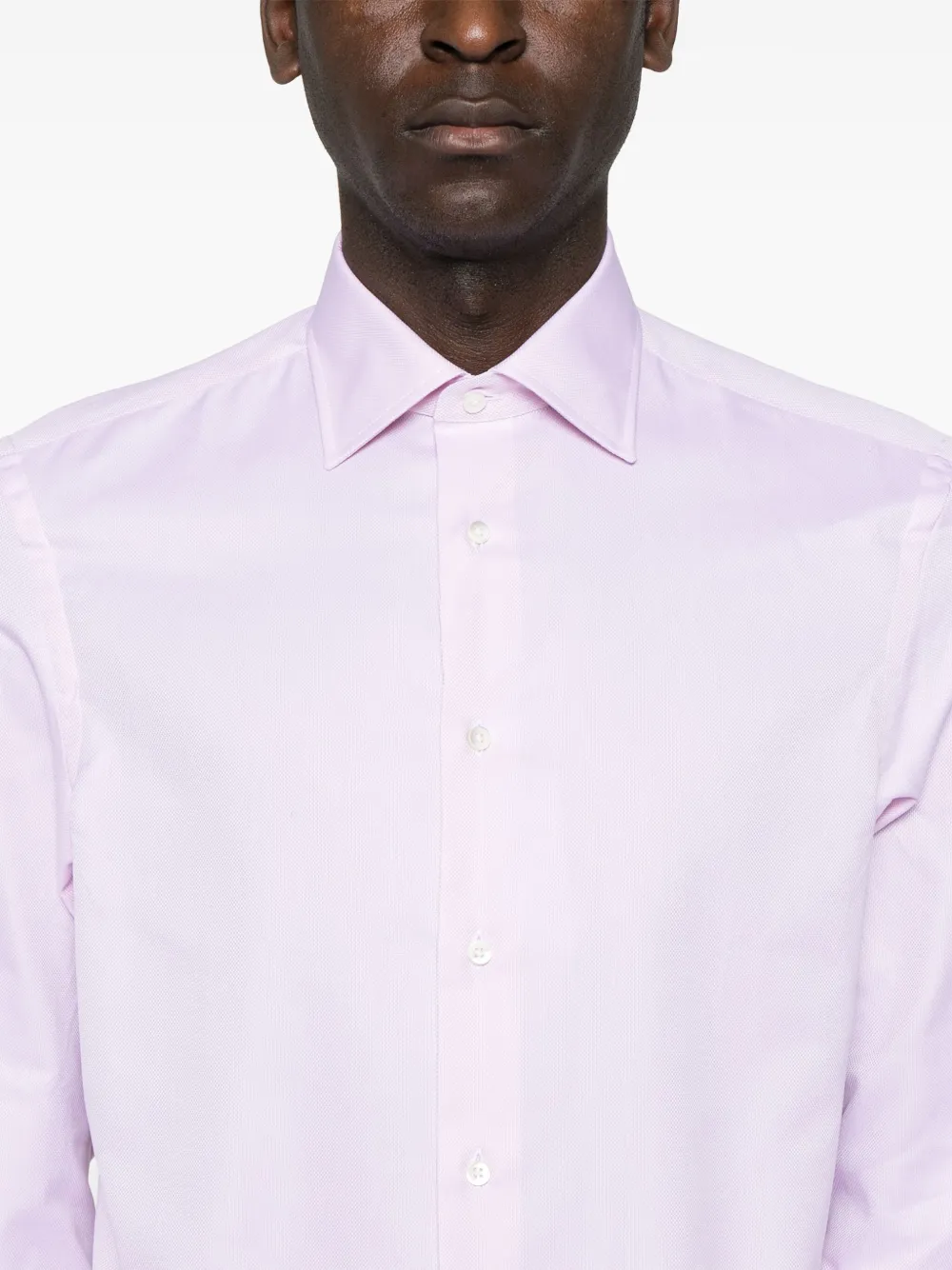 Canali Oxford overhemd Roze