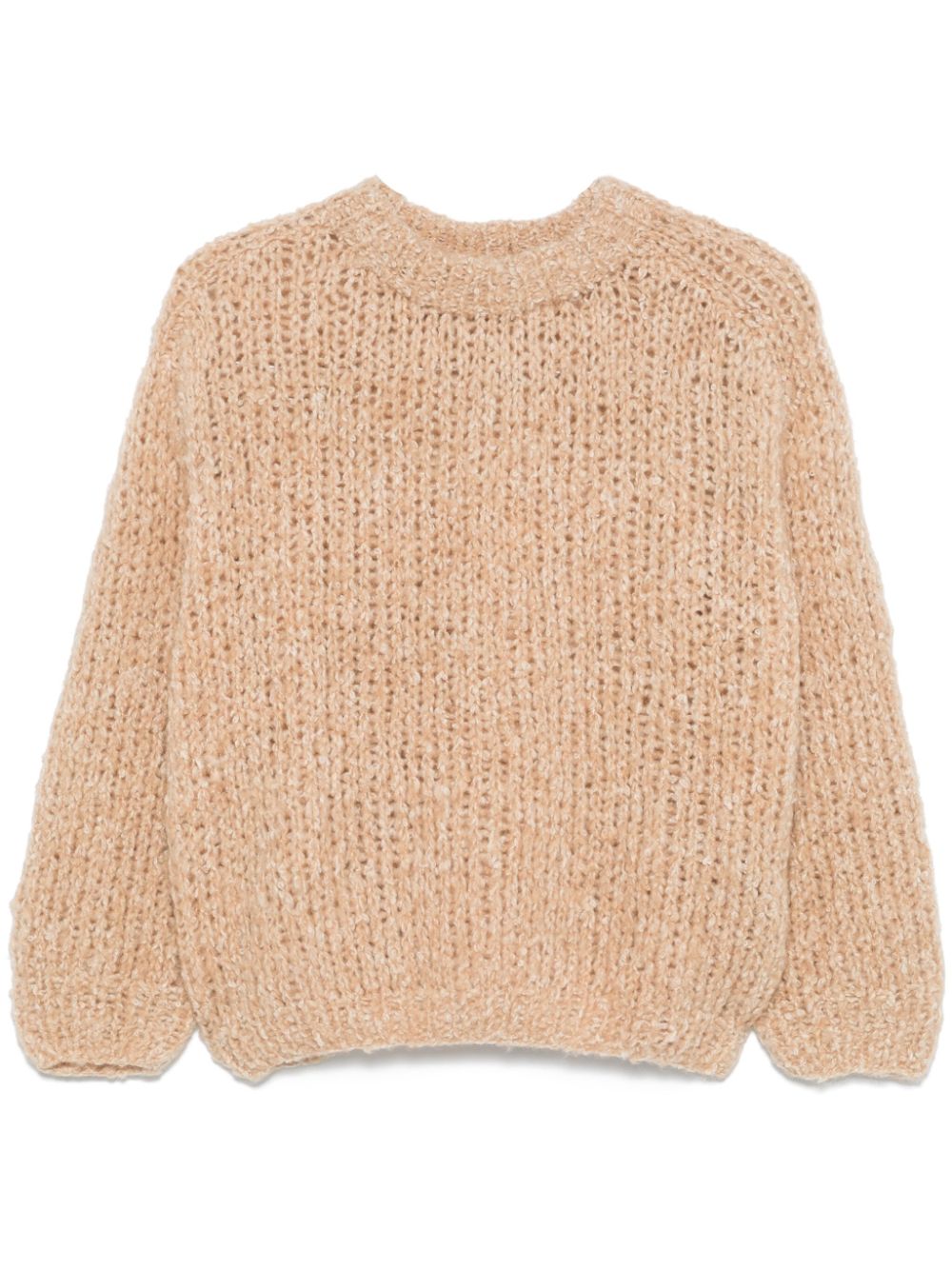 bouclé crew-neck sweater