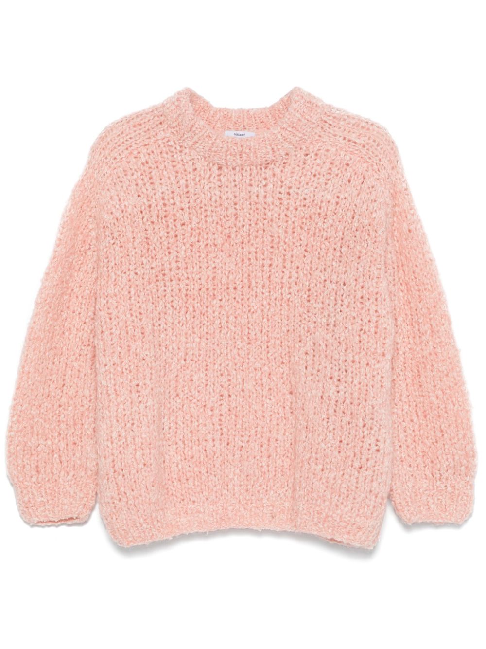 bouclé crew-neck sweater