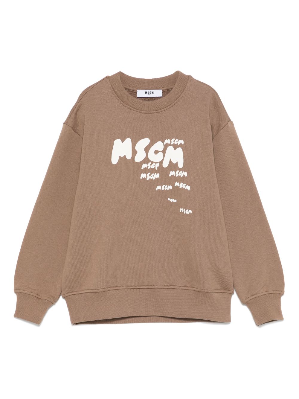 MSGM Kids logo-print sweatshirt - Brown