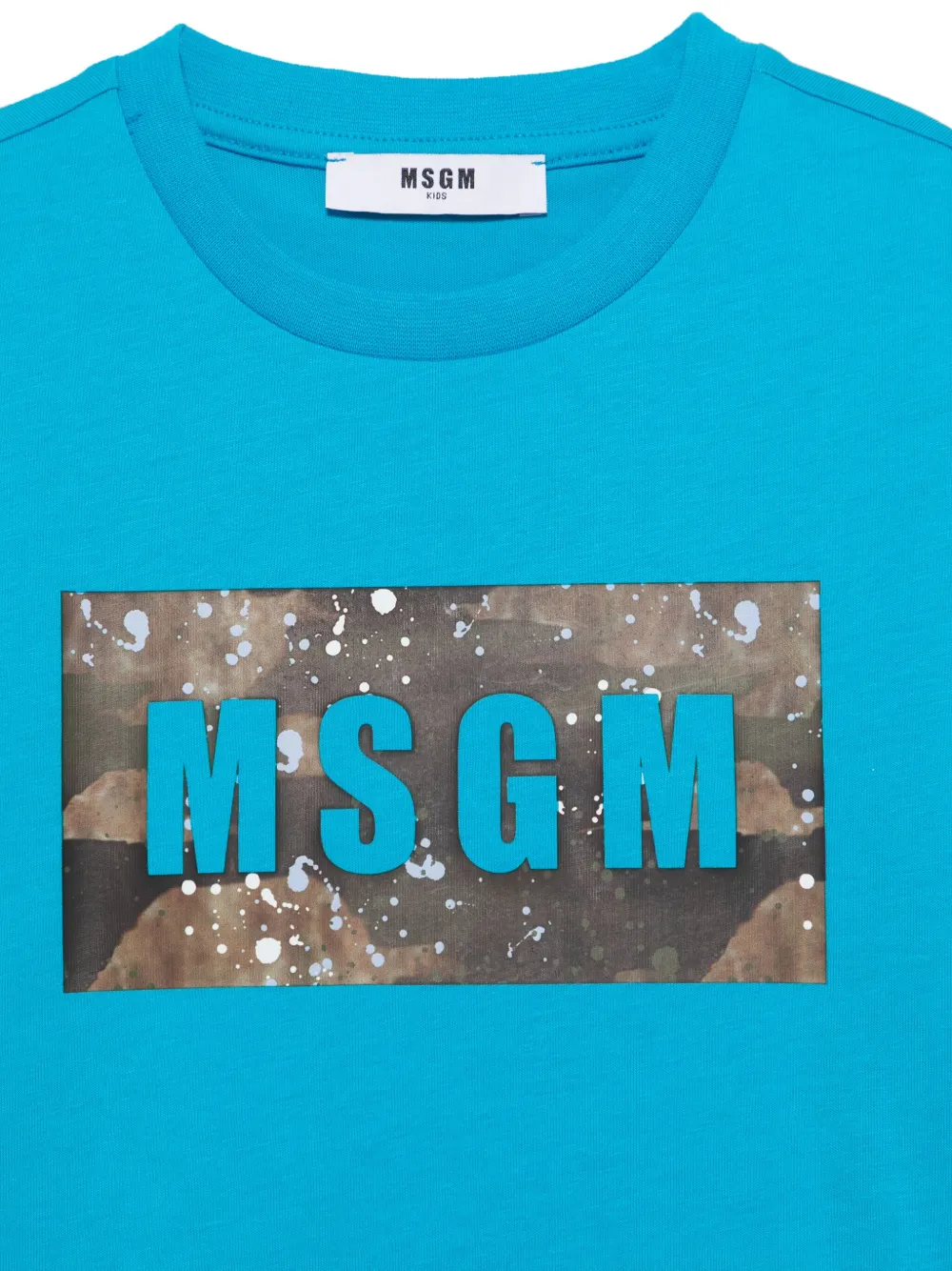 MSGM Kids T-shirt met logoprint Blauw