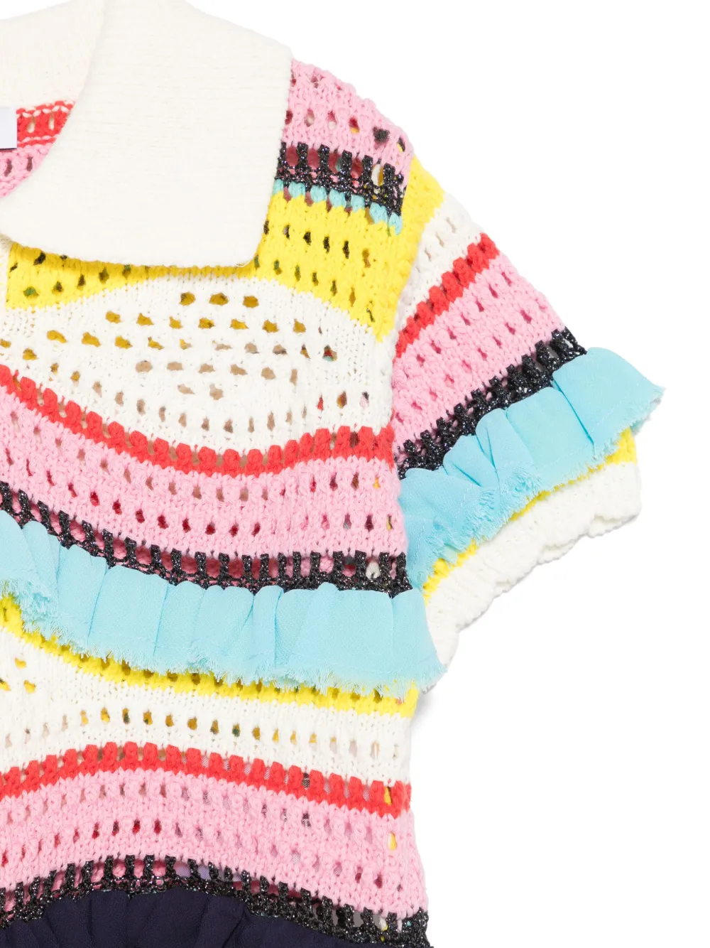 MSGM Kids Gebreide polotop Beige