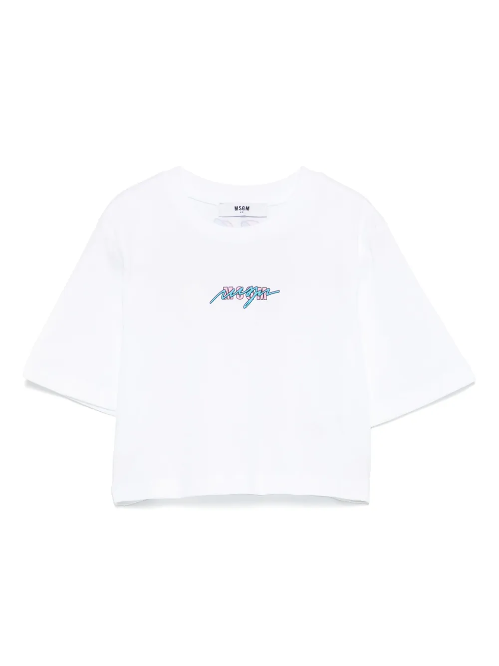 MSGM Kids ロゴ Tシャツ - ホワイト MSGM Kids ロゴ Tシャツ - ホワイト