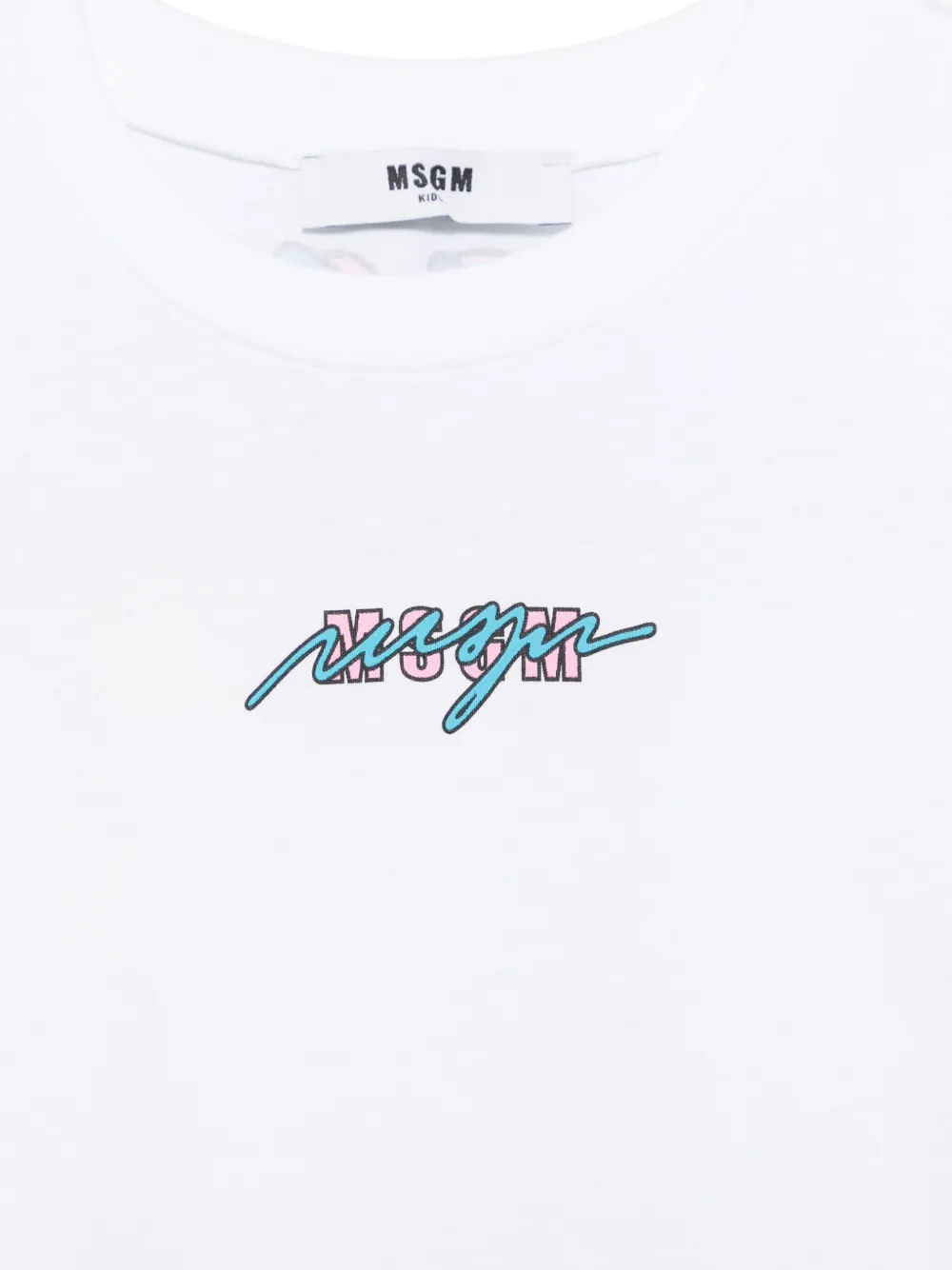 MSGM Kids T-shirt met logoprint Wit