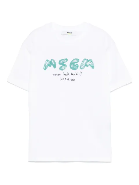 MSGM Kids playera con logo estampado