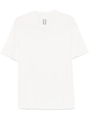 Tシャツ・カットソー RICK OWENS 'Jumbo' White Round Neck T-Shirt in Cotton Man Rick Owens Jumbo T-Shirt - Feuille Luxury