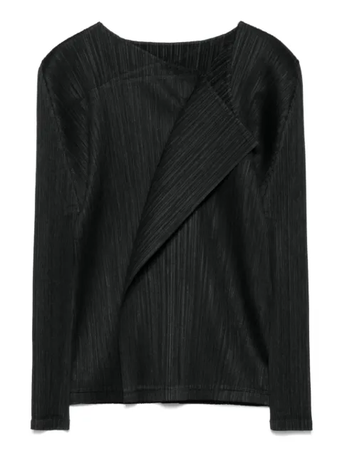 Pleats Please Issey Miyake توب بتأثير بليسيه