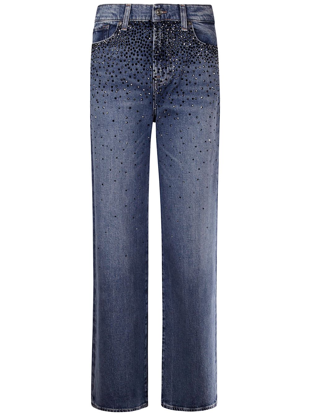 7 For All Mankind crystal-embellished jeans - Blue