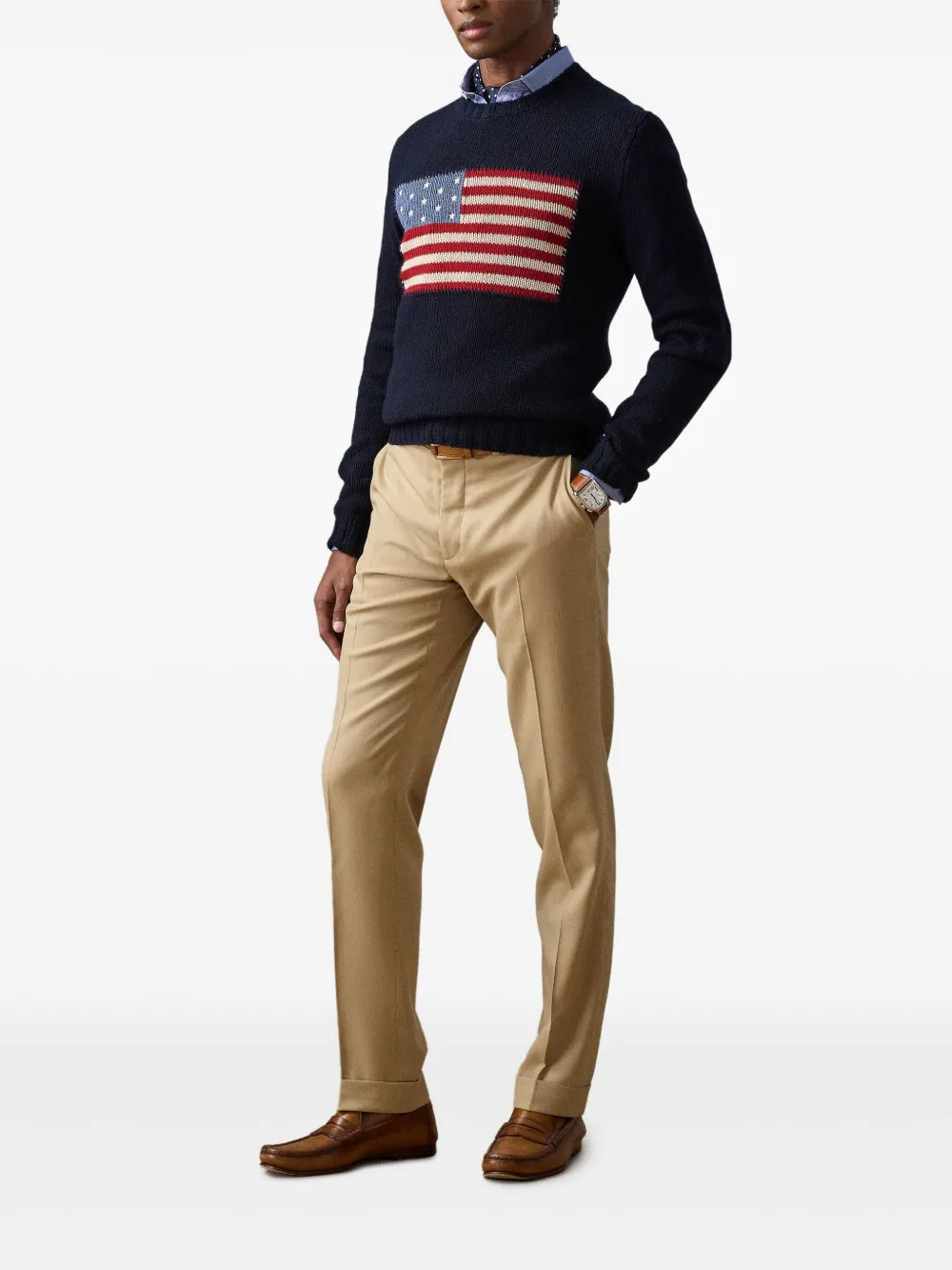 Ralph Lauren Purple Label Flag trui - Blauw