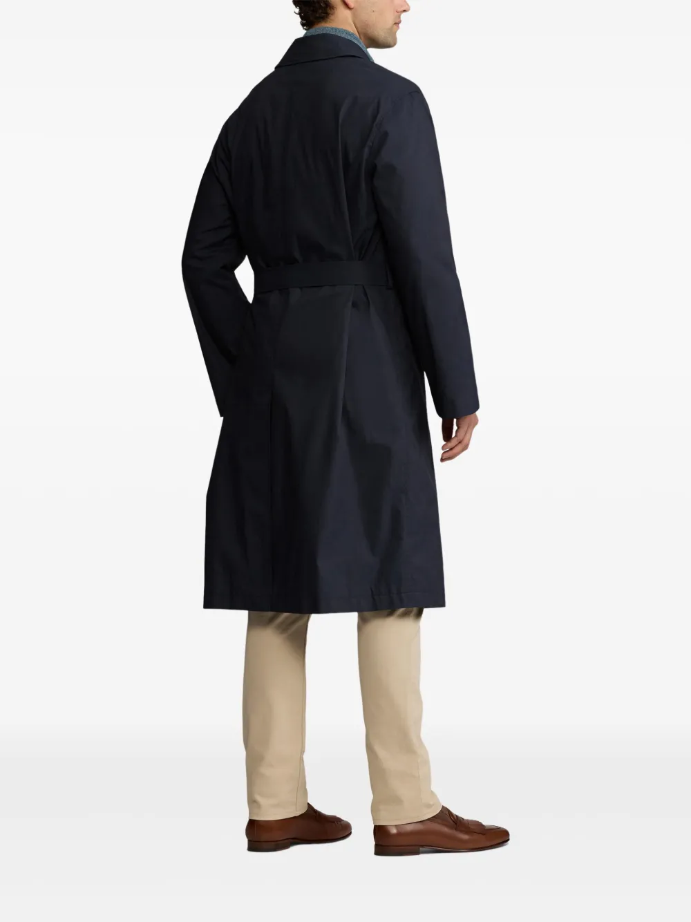 Ralph Lauren Purple Label Wollen trenchcoat Blauw