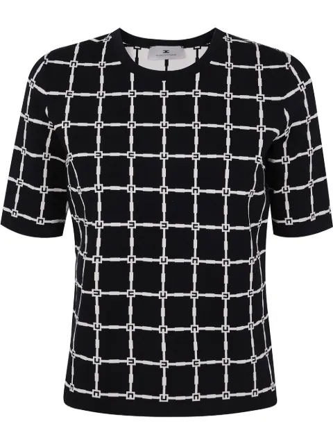 Elisabetta Franchi patterned-jacquard T-shirt