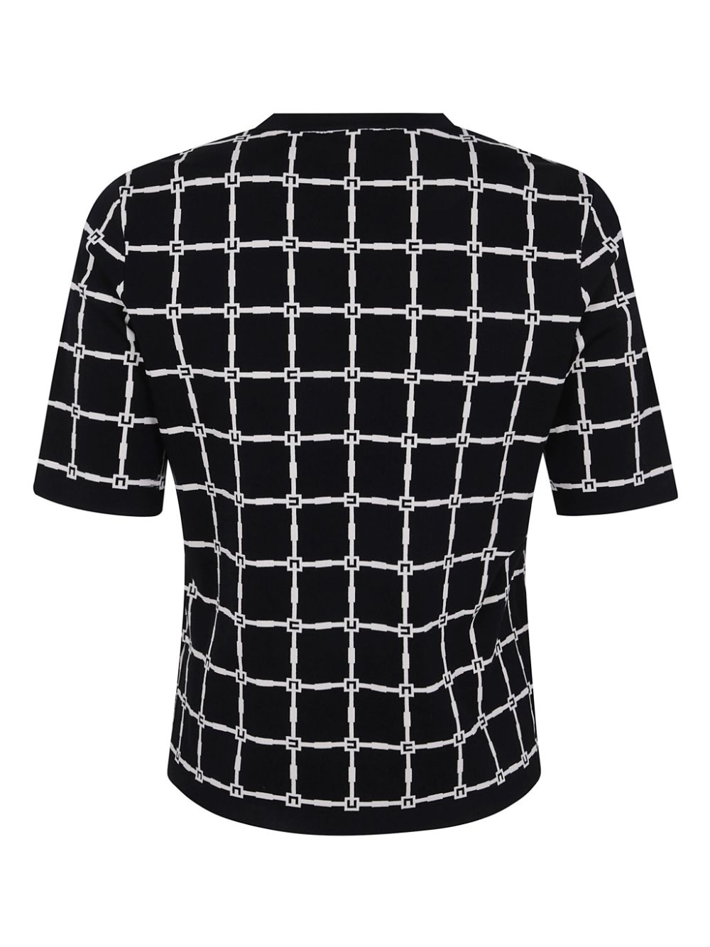 Elisabetta Franchi patterned-jacquard T-shirt - Zwart