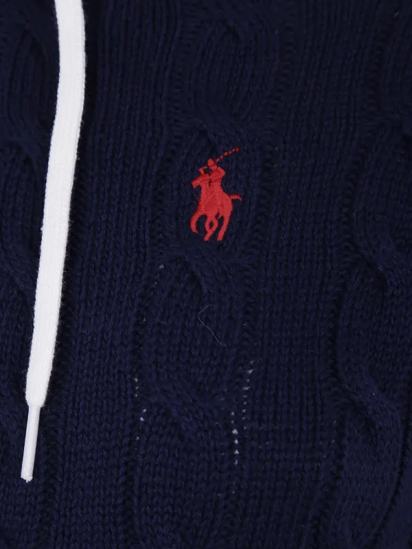 Polo Ralph Lauren ケーブルニット パーカー | ブルー | FARFETCH JP