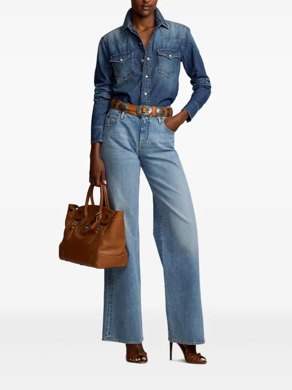 Ralph Lauren ライトブルー デニムシャツ Ralph Lauren Collection デニムシャツ | ブルー | FARFETCH JP