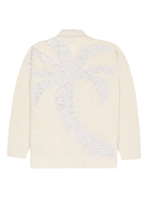 Laneus Knitted Boxy Jacquard Cardigan Neutrals FARFETCH ZA