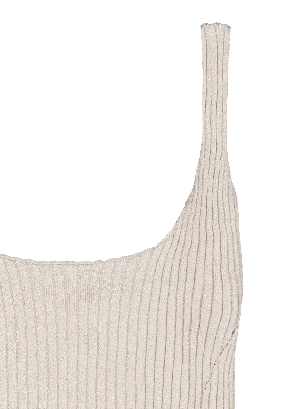 Laneus Lurex tanktop Beige