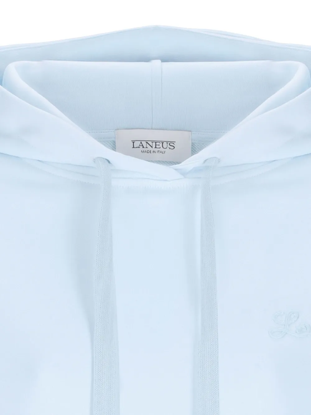 Laneus Cotton Hoodie In Blue