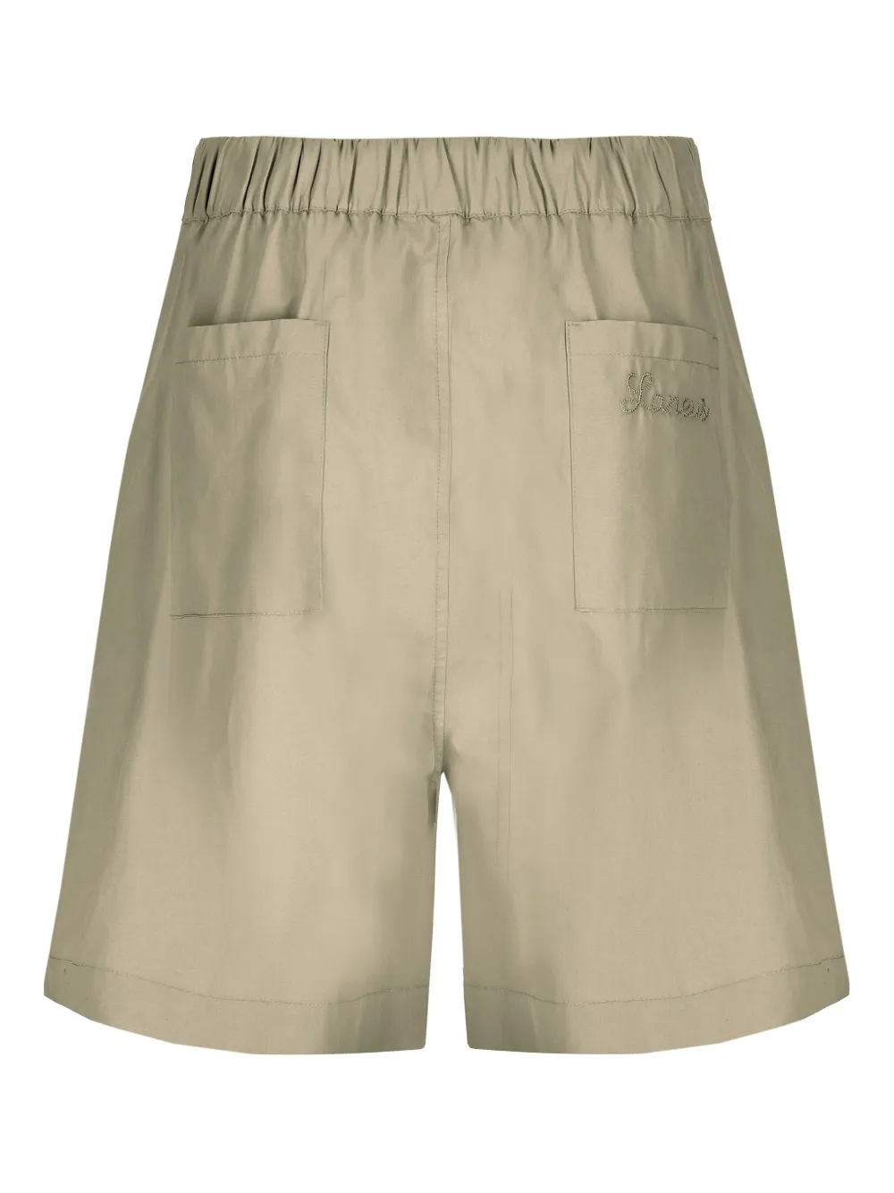 Laneus Katoenen bermuda shorts met wijde pijpen - Groen