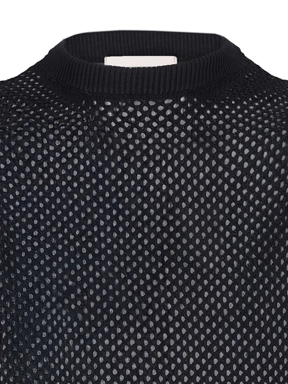 Laneus Opengebreid vest Zwart