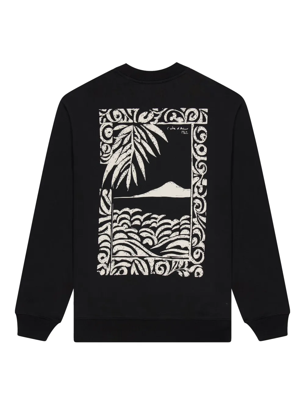 Laneus Sweater met print - Zwart