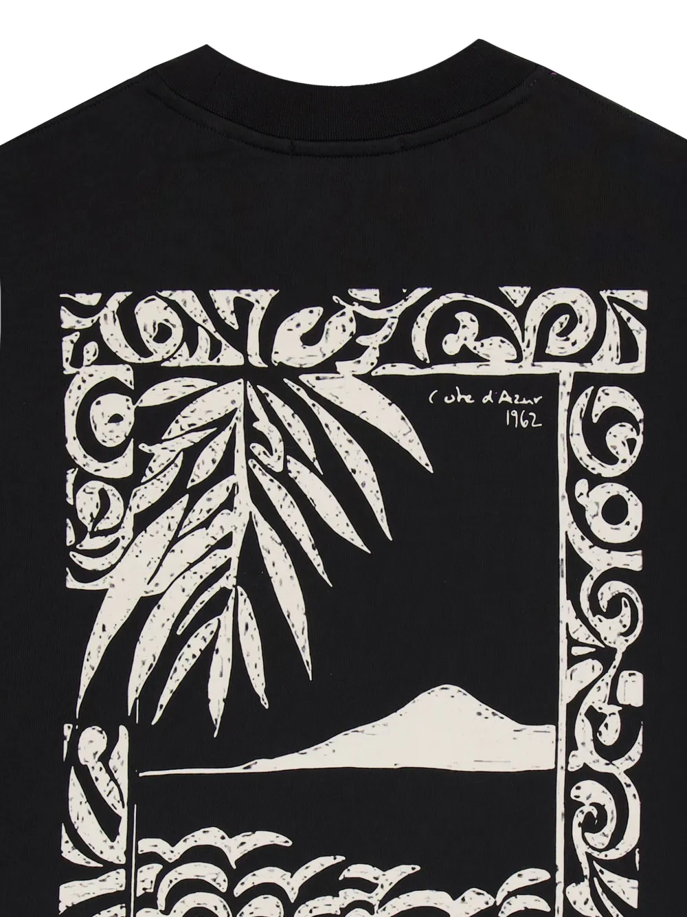 Laneus Sweater met print Zwart