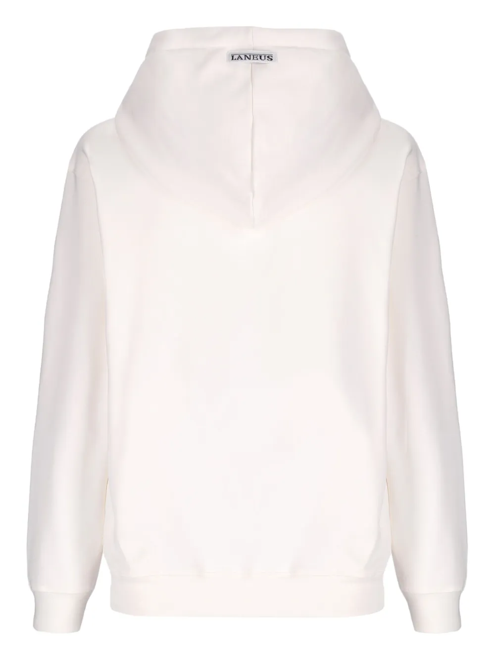 Laneus Katoenen boxy hoodie - Wit