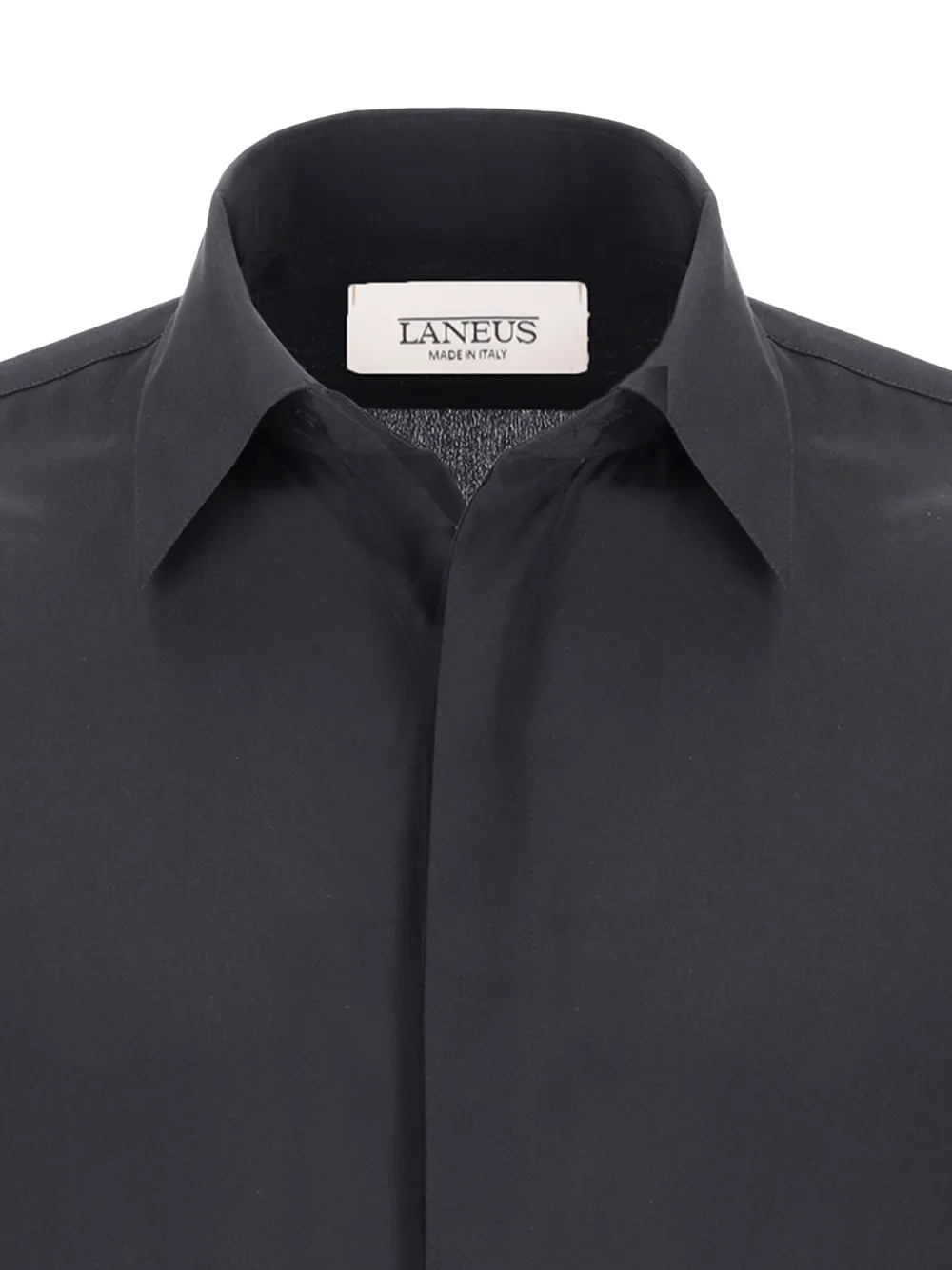 Laneus Crêpe de chine overhemd Zwart